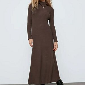 Zara Dark Mink Knit Dress